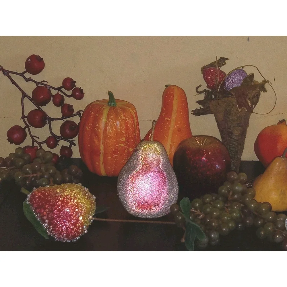 Vintage Artificial Faux Fruit Vegetables Realistic Sugar Coated Home Table Decor